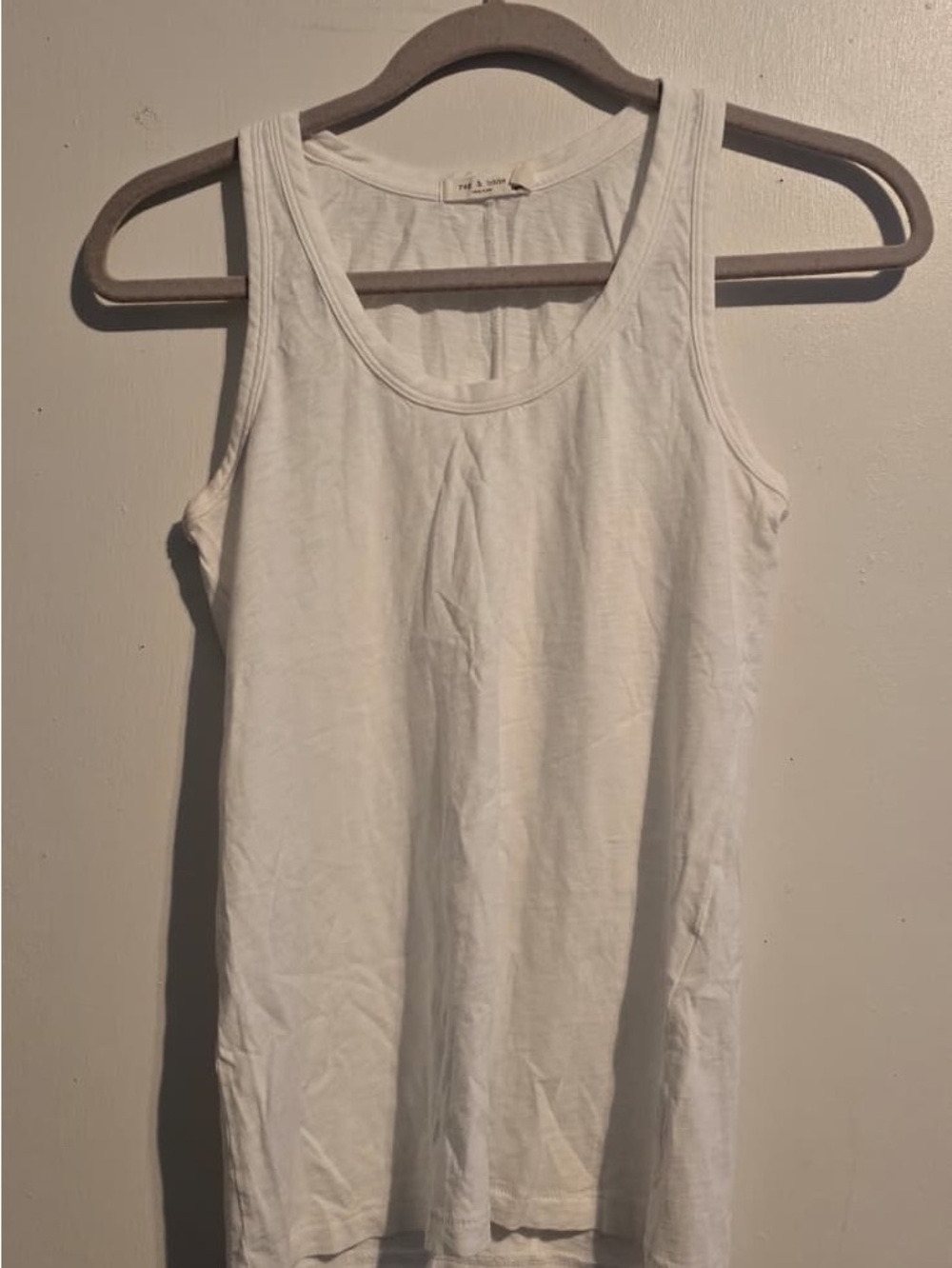 rag & bone White Ribbed High-Neck Tank - Picture 10 of 13